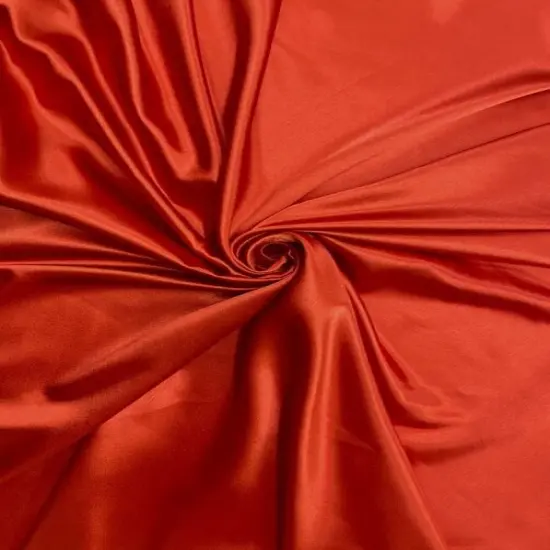 1 Yard Red Crepe Satin Fabric Shiny Smooth Dressmaking Material For Sewing Projects 58&Prime; Width {4}