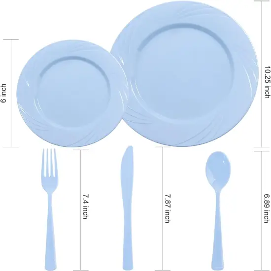125 Pieces Boy Baby Shower Tableware Sets (Blue) {2}
