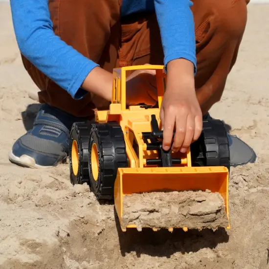 Mighty Wheels: 16" Mega Front Loader - Construction Toy Vehicle, Realistic Lever Operated Bucket, Dig & Scoop, Durable Indoor-Outdoor Play, Kids 3+ {7}