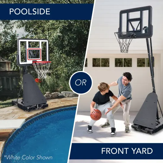 Best Choice Products Adjustable 4.4-10ft Basketball Hoop, Portable Goal w/Shatterproof Backboard, Ball Return Charcoal {3}