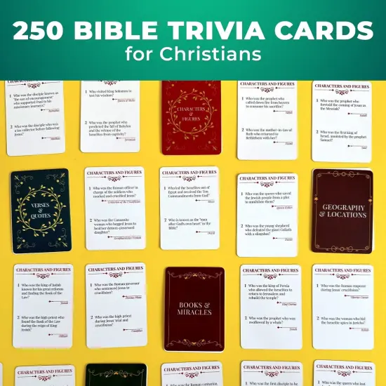 QUOKKA Rethink. Bible Trivia Game for Adults &ndash; 250 Bible Trivia Cards for Christians &ndash; Fun Christian Games for Adults & Family &ndash; Religious Gifts for Men and Women - 5 Categories to Check How Well You {2}