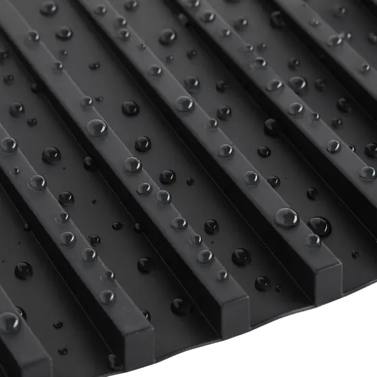 Talented Kitchen Self-Draining Silicone Dish Drying Mat for Counter (Black, 15x8 in) {5}