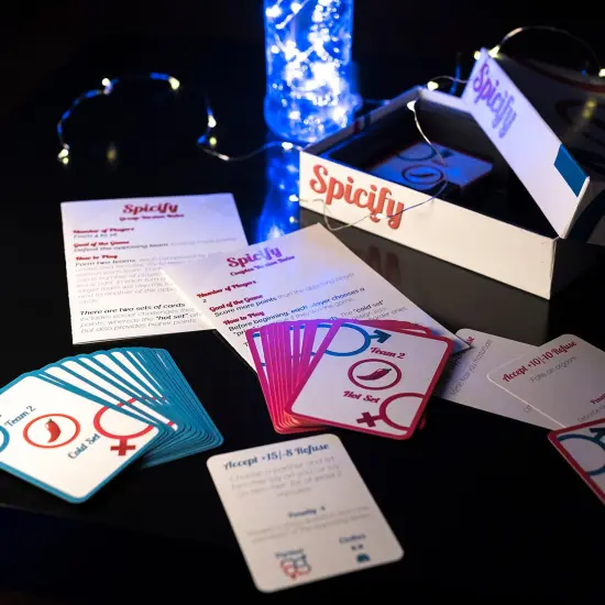 Fabio Esposito: Spicify - Adult Party Card Game, 2 Spicy Levels Of Challenges & Penalties, Sexy & Fun, Couples Game, NSFW, Ages 18+, 2-16 Players {6}