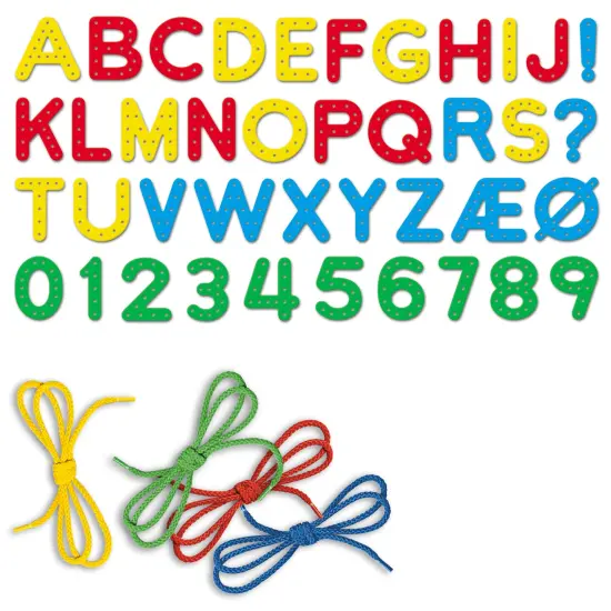 Quercetti: Play Montessori: ABC & 123 - Lacing - 53pc Craft Toy Set, Laces, Letters, Numbers, Coloring Book, Develops Fine Motor Skills, Kids Ages 3+ {3}