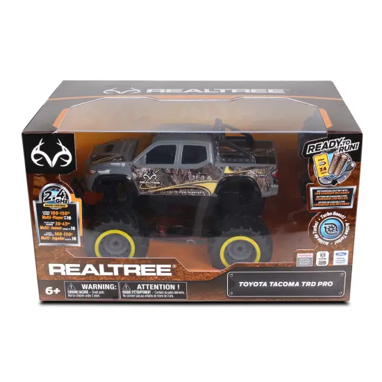 RealTree: RTR RC - Toyota Tacoma - Gray Camo - 2.4 Ghz High Performance for Donuts & Wheelies, Turbo Boost, Ready-To-Run Radio Controlled Vehicle {3}