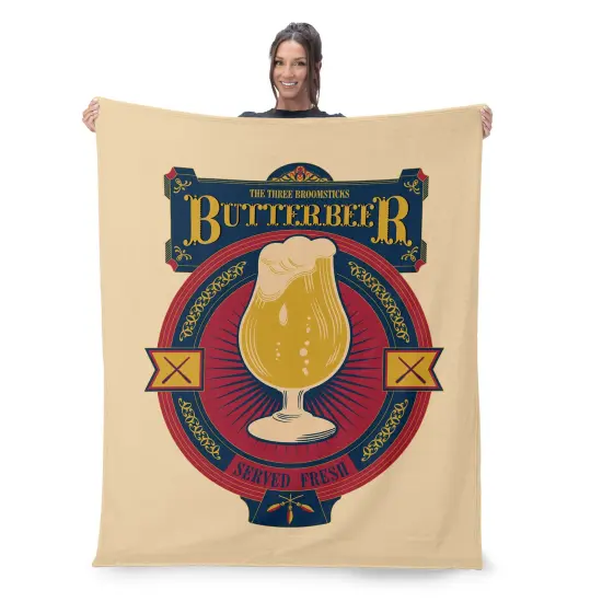 Warner Brothers Harry Potter Silk Touch Sherpa Throw Blanket 50X60 Inches Butterbeer repeat {6}