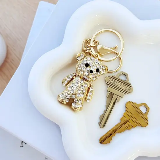 Wrapables Crystal Bling Keychain, Keyring Purse Handbag Pendant Charm, Teddy Bear {6}