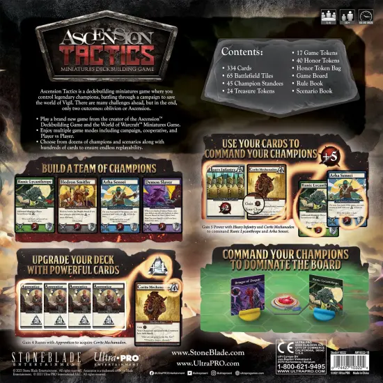 Ascension: Tactics - Deckbuilding Miniatures Board Game, Fantasy Card Battles & Campaigns, Control Champions, Character Standees, Ages 10+, 1-4 Player {3}