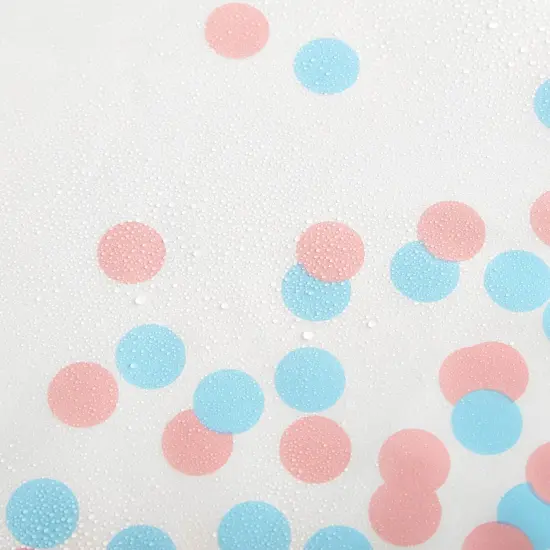 Plastic Table Covers with Pink and Blue Confetti for Gender Reveal (54 x 108 in, 6 Pack) White {6}