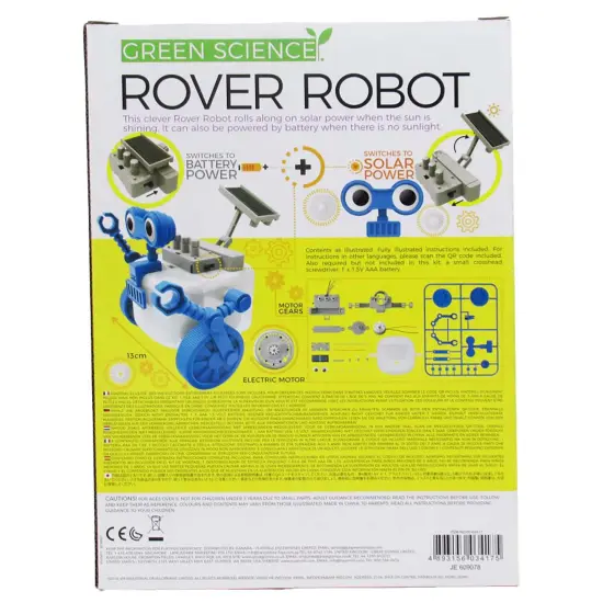 4M: Green Science: Rover Robot - DIY Robotics Assembly Kit, Solar & Battery Hybrid Power Rolling, STEM Building, Physics Toy Activity Set, Kids Age 5+ {4}