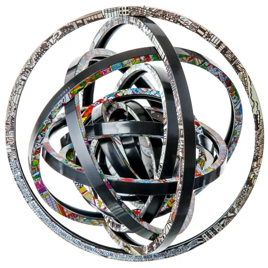 Spin Flip Puzzle: Charles Fazzino 2L- 14 Rings - 2-In-1: Double-Sided Puzzle, Spin-Flip-Solve, 360 Degress Of Puzzling, Fidget Toy, Adults & Kids 8+ {4}