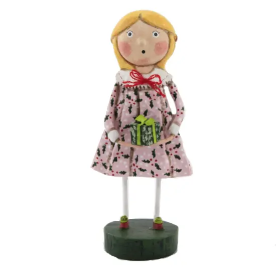Lori Mitchell 6.0 Inch Christmas Evie Christmas Figurine , Lightweight Christmas Decor Eve Holly Girl Pink {1}