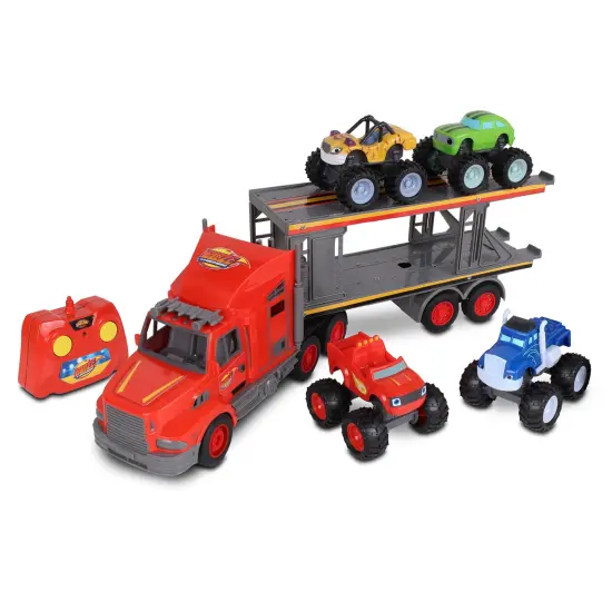 NKOK Blaze And The Monster Machines RC: Transporter With Monster Machines - Nickelodeon, Remote Controlled, 2.4 GHz {1}