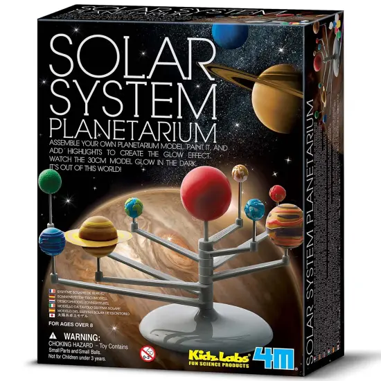 4M: Solar System Planetarium - Assemble Your Own 11.8" Model, Snap-Together, Glow-In-The-Dark Paint, DIY STEM Craft & Science Project Kit, Kids 8+ {1}