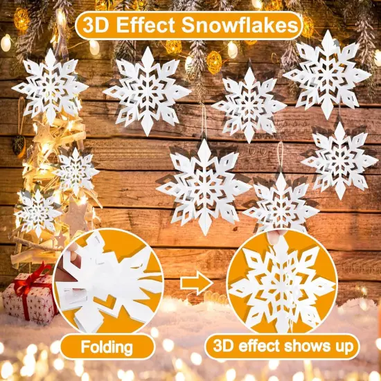 3D Christmas Snowflakes {3}
