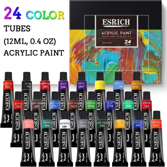 Acrylic Paint Set,46 Piece Professional Painting Supplies with Paint Brushes {3}