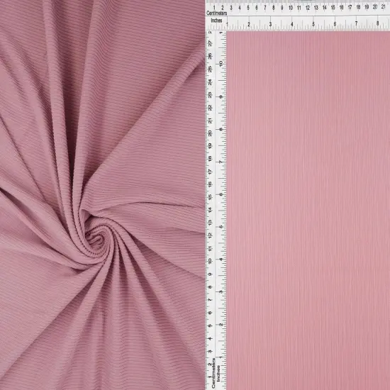 1 Yard 2x1 Yummy Rib Knit Fabric, Solid Stretch Polyester Spandex Blend, 58/60&Prime; Wide OATMEAL {7}