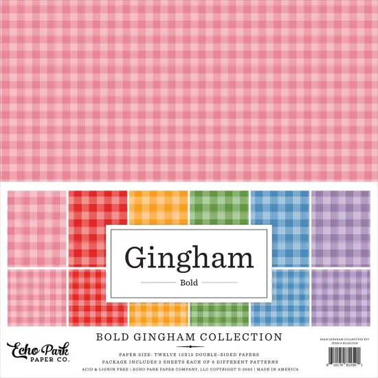 Echo Park Collection Kit 12"X12"-Bold Gingham {1}