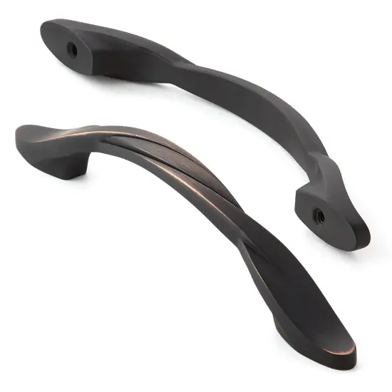 Cauldham Pack Solid Braided Kitchen Cabinet Pulls Handles (5" Hole Centers) - Drawer/Door Hardware - Style M260 - Oil Rubbed Bronze {2}