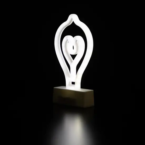 Northlight LED Bulb Neon Table Light - 8.5" White {6}