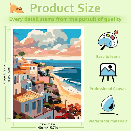 Landscape Paint by Numbers Kit for Adults, Landscape Paint by Number Adult, Painting by Numbers for Gifts and Home Interior Decor 16x20 Inch {2}