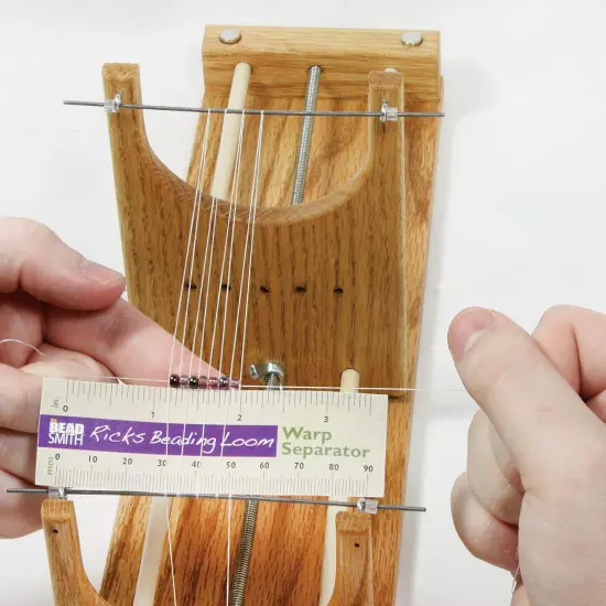 The Beadsmith Rick's Beading Loom, Two-Warp Loom, 13.5 x 3.75 x 4.5 inches, Wooden, Illustrated Instructions Included, Easy Assembly, Use to Create Necklace and Bracelet Designs {5}