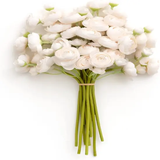 Mini Artificial Ranunculus Flowers &ndash; Faux Silk Wedding Filler for Bouquets & Centerpieces {4}