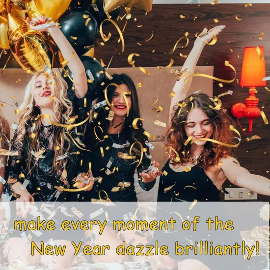 16 Inch [6 Pack] Golden Confetti Cannon Party Poppers Party Supplies, Air Powered | Launches 20-25ft | Celebrations,Graduation ceremony,Birthdays,New Years Eve,Christmas and Weddings (golden) {4}