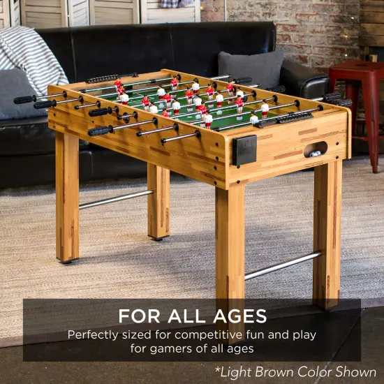 Best Choice Products 48in Competition Sized Foosball Table for Home, Game Room w/ 2 Balls, 2 Cup Holders Arcade {2}