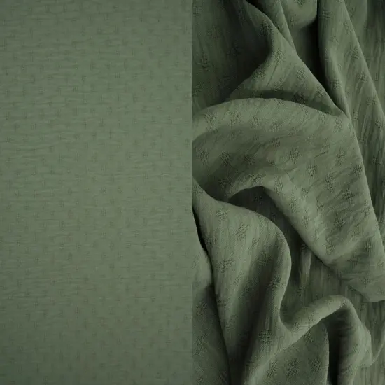 Cey Airflow Woven Jacquard Fabric, 100% Polyester & 59/60" Wide OLIVE VINTAGE {1}