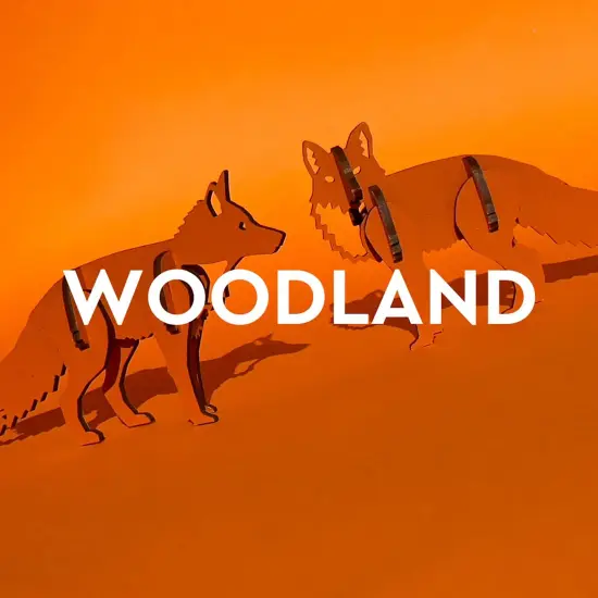 Little & Wood: Woodlet: Small - Curious Fox - Orange 3D Wooden Kit-Set, Animal Puzzle, Easy Assembly, Pop Build Fun, Sustainably Sourced, Ages 6+ {6}