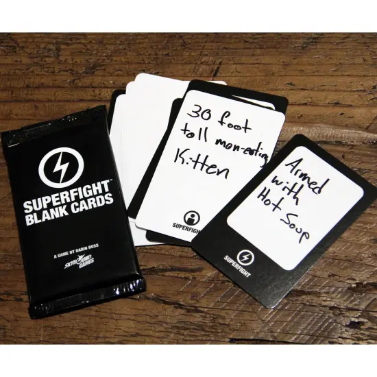 Superfight: Blank Cards Decks - Expansion Customizable Cards (10 Character/10 Attributes), Who Would Win In A Fight {3}