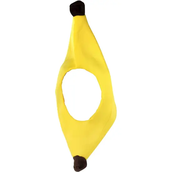 Banana Plush Costume Hat - Funny Head Cover Halloween Dress-Up Accessory, Men, Women, Teens Yellow {1}