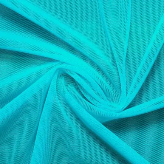 1 Yard Stretch Mesh Fabric Classic Collection 60&rdquo; Wide Nylon Spandex Light Turquoise {1}