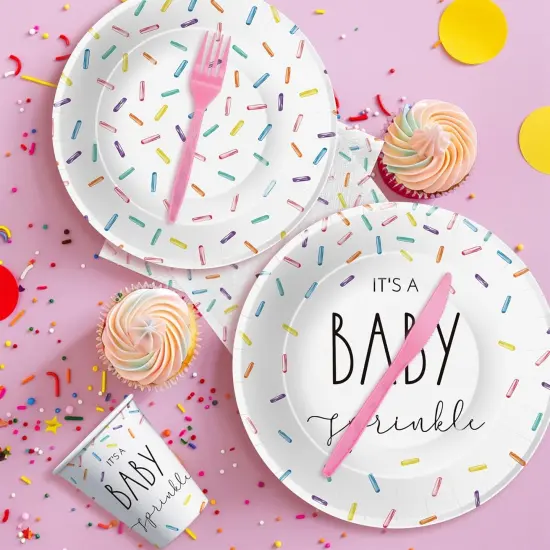 Sprinkle Baby Shower Tableware - Serves 24 {4}
