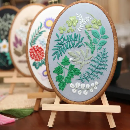 Maydear 4 Pack Embroidery Starter Kit with Pattern, Stamped Cross Stitch Kits for Beginners Adults with Embroidery Hoop and Instructions, Hand Embroidery Kit Cross Stitch Kits Stamped {3}