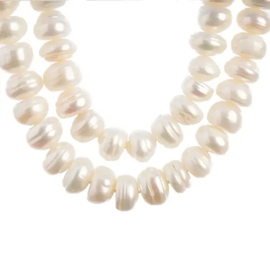 John Bead Freshwater Pearls White Bead Strand {2}
