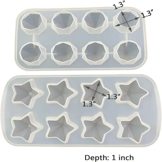 8 Cavity Diamond Shape Epoxy Mold {2}