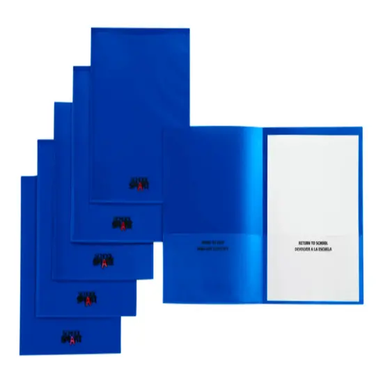 School Smart Take Home Folder, Blue, Set of 24 {1}
