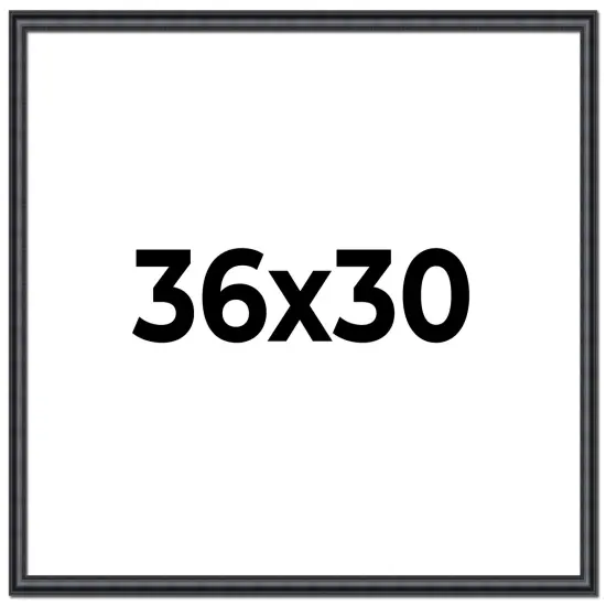 Linear Black Picture Frame - UV Acrylic, Backing Board, Hanging Hardware Included {1}