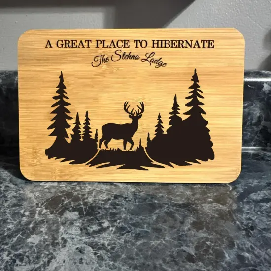 Pine Tree Stencils Animal Stencils Wood Burning Stencils Patterns Forest Mountain Stencil Reusable Tree Deer Bear Drawing Templates for Painting on Wood Wall Fabric Decor {4}