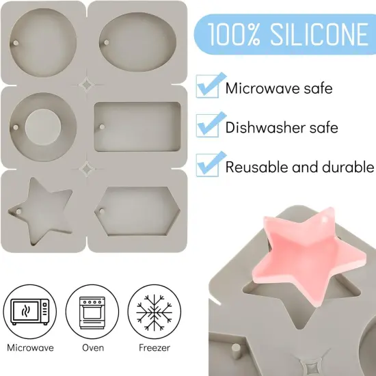 i 2 Pcs Silicone Wax Melt Molds Silicone Resin Keychain(Various Style) {3}