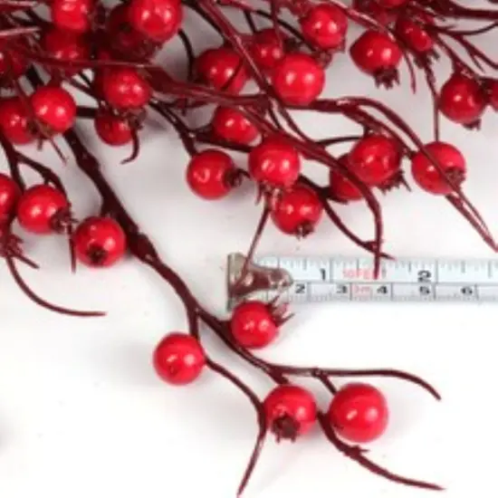 6-Pack Vibrant Red Rosehip Berry Wreath - 24" Rustic Floral Accent for Christmas Decor, Home & Events - 2024 Christmas Collection, Floral Home by Artificial Flowers {4}