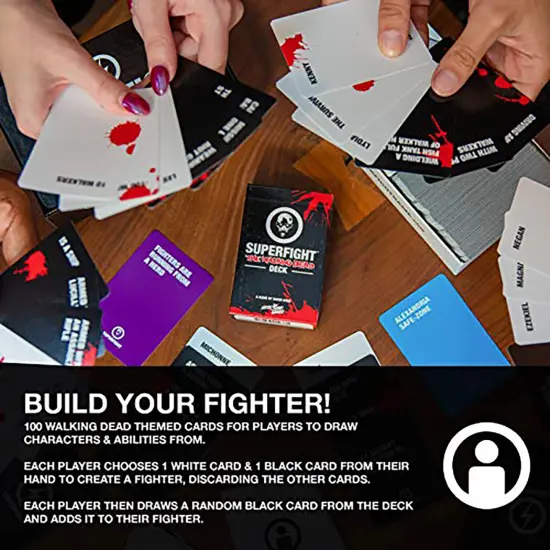 Superfight: The Walking Dead Deck - 100 Themed Cards, Standalone Or Expansion, Who Would Win In A Fight, Ages 8+ {7}