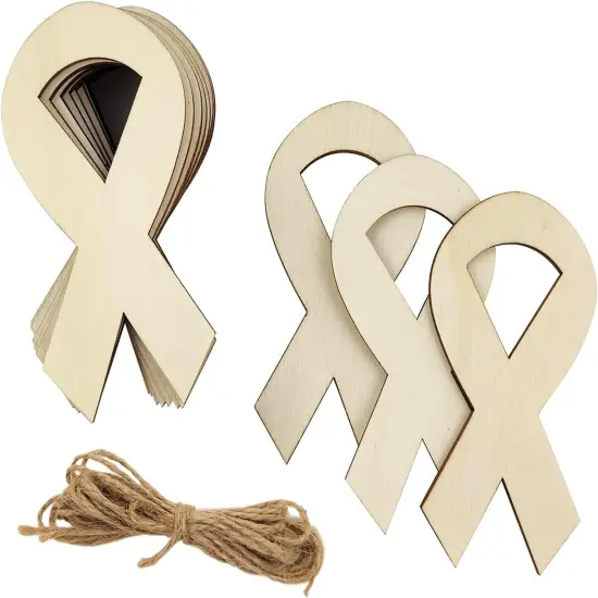 30 Pack 4 Inch Wood Ribbon Cutouts Cross Tie Crafts {1}