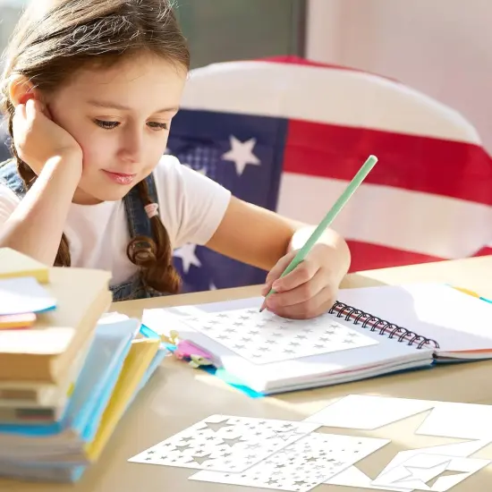 16 Pcs Reusable 4th of July Star Shape Stencils {4}