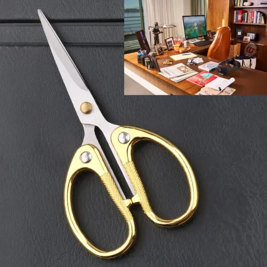 5" Small Sewing Scissors All Purpose Scissors Stainless Steel Tip Shears DIY Tools Office Scissor for Home Office School Sewing Fabric Handcraft Craft Art Work Needlework Everyday Use Gold {2}
