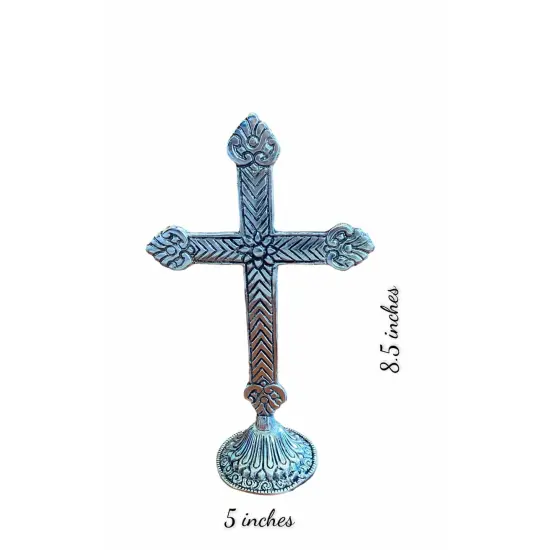 Religious Christian Cross Holy Cross Spiritual Art Holy Spirit Wall Hanging Cross Religious Decoration Cross Statue with Stand Blessing Gift Housewarming Gift {3}