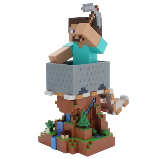 Exquisite Gaming: Minecraft: Steve - Cable Guys Original Controller & Phone Holder, Collectible Device & Gaming Stand, Officially Licensed Figure {1}