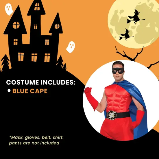 Superhero Blue Costume Cape Adult {5}